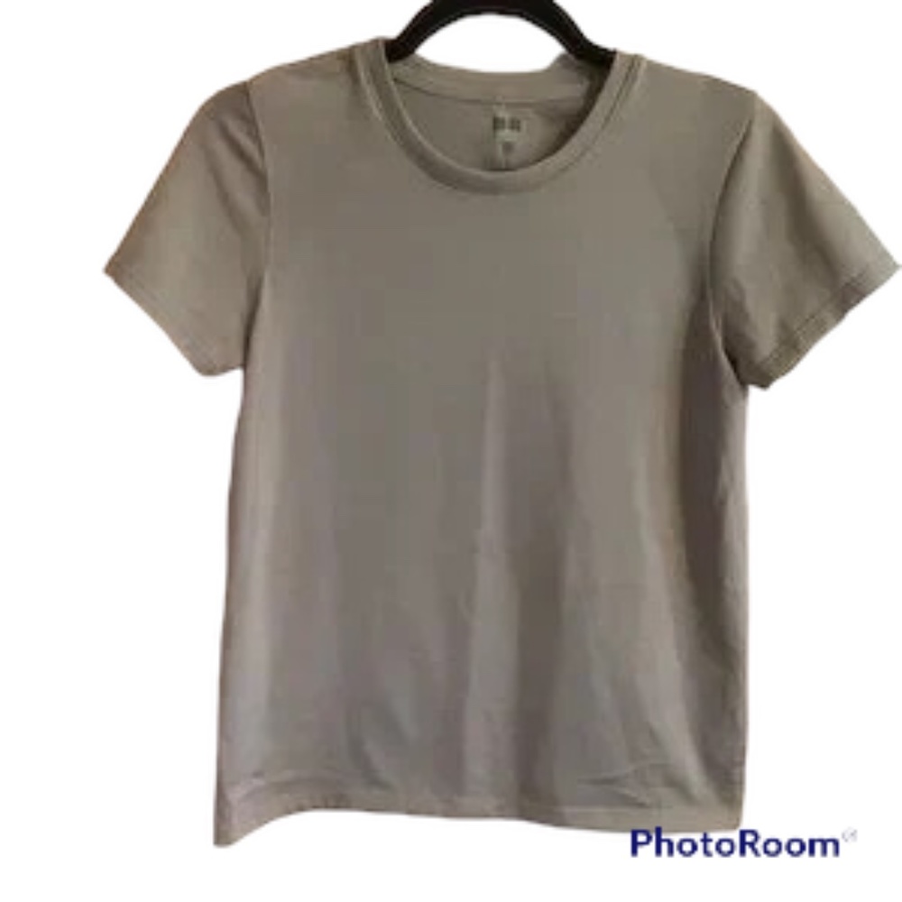 DONATING SOON Uniqlo Dry Ex Shirt XS Breathable Light Light Gray/Tan